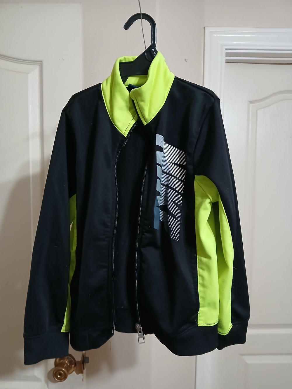 Nike Black Jacket with Neon Yellow Accents
